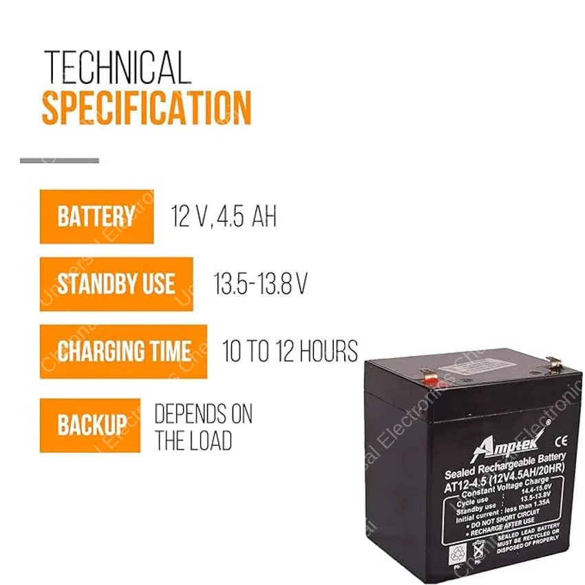 Amptek 12V 4.5AH