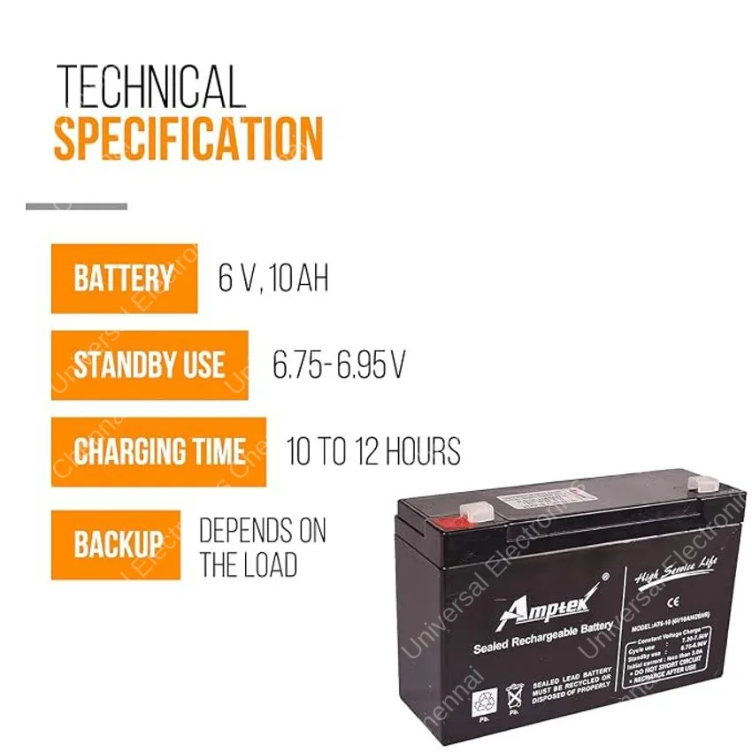 Amptek 6V 7Ah 
