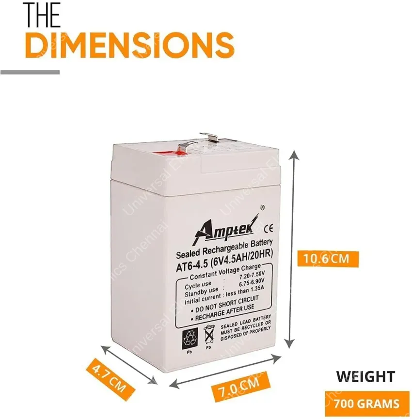 AMPTEK 6V 4.5AH