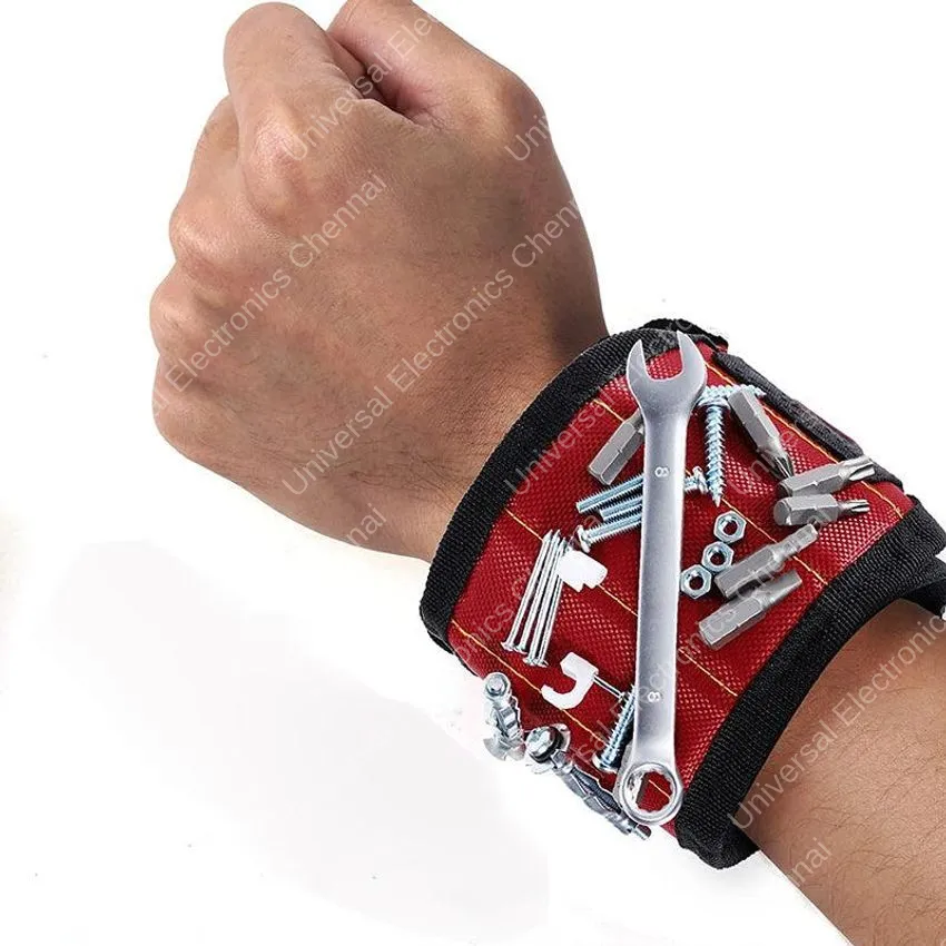 Magnetic Wristband for Screws Nails and Drilling Bits Strong Magnets 2