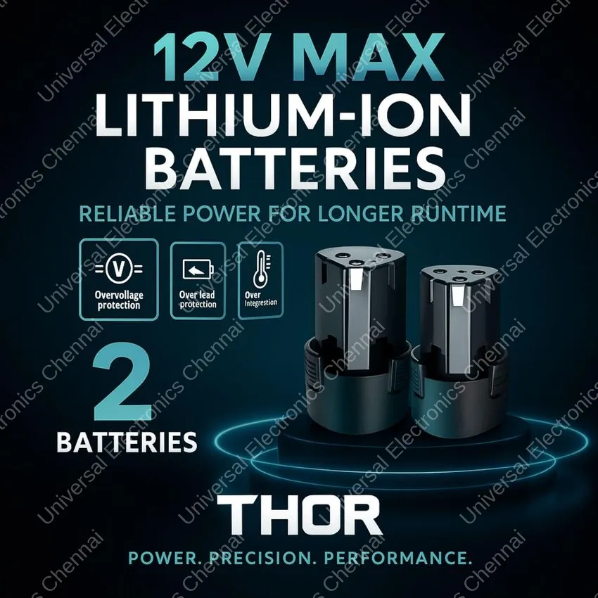 THOR 12V Cordless Drill Driver Kit 1