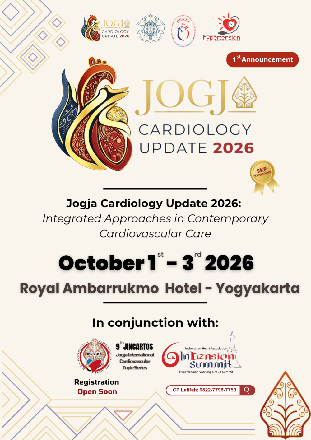 Jogja Cardiology Update 2026 Siap Digelar, Usung Tema "Integrated Approaches in Contemporary Cardiovascular Care"