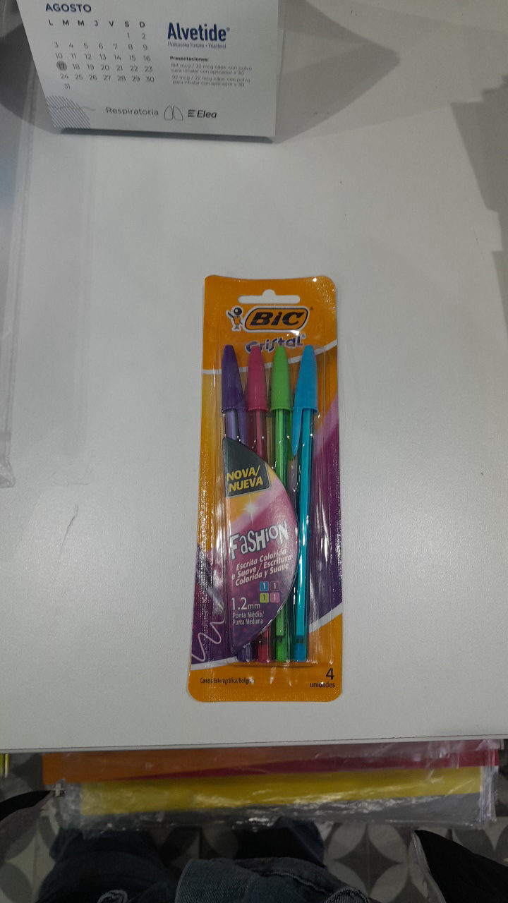 Boligrafo Bic Cristal Fashion 1.2mm X 4