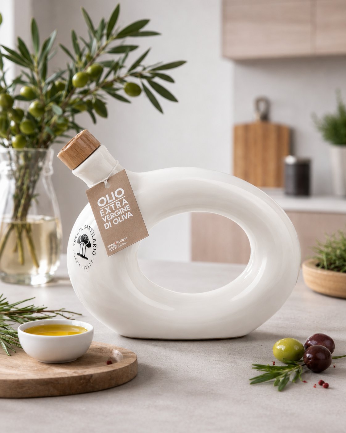 Anfora con Olio Extra Vergine di Oliva