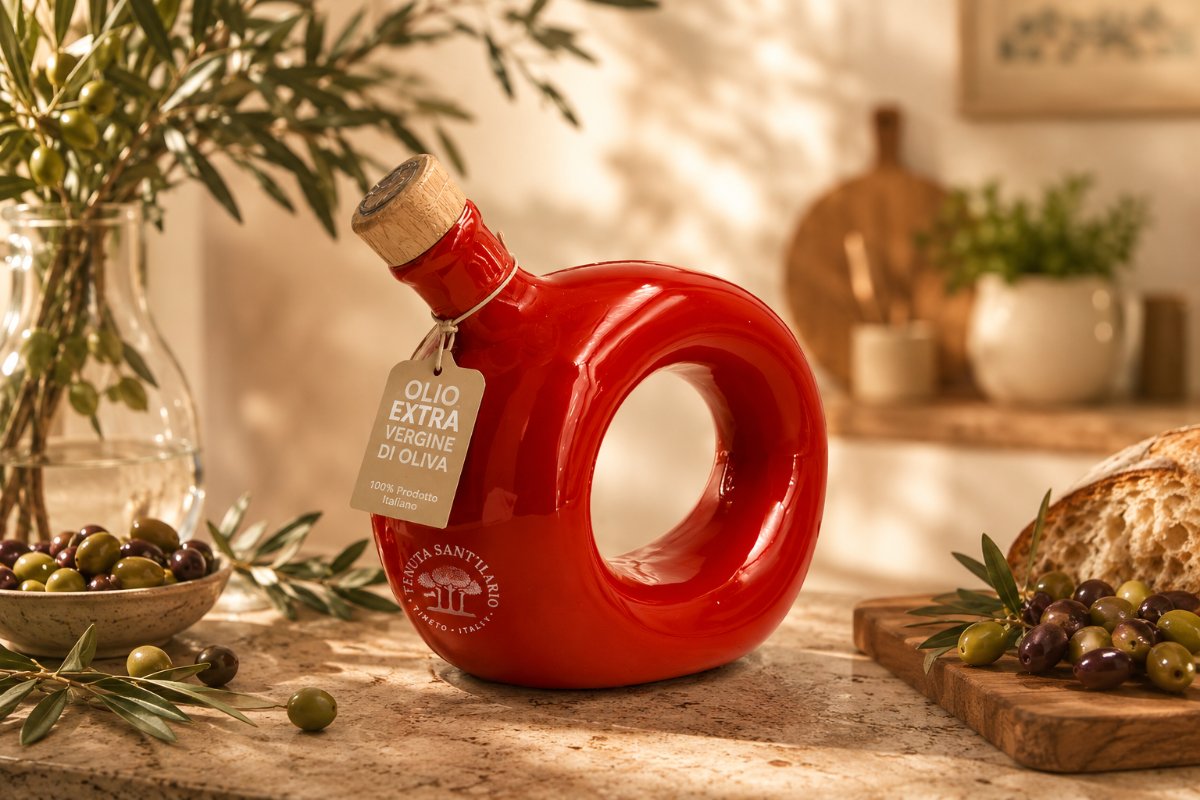 Anfora con Olio Extra Vergine di Oliva