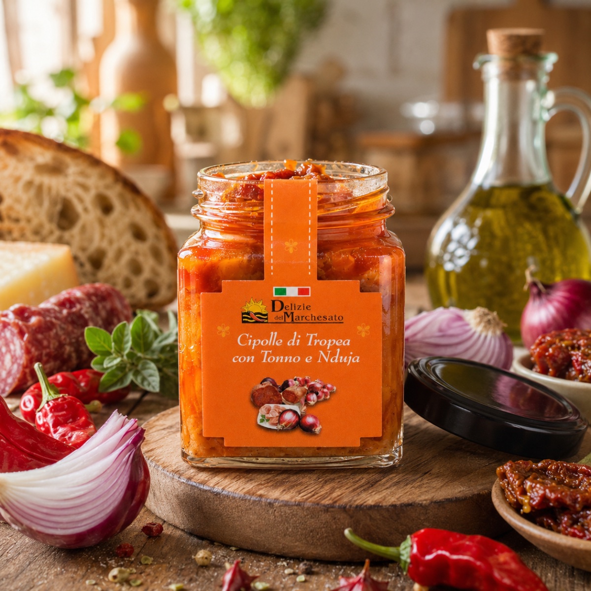 Cipolle di Tropea con Tonno e ’nduja