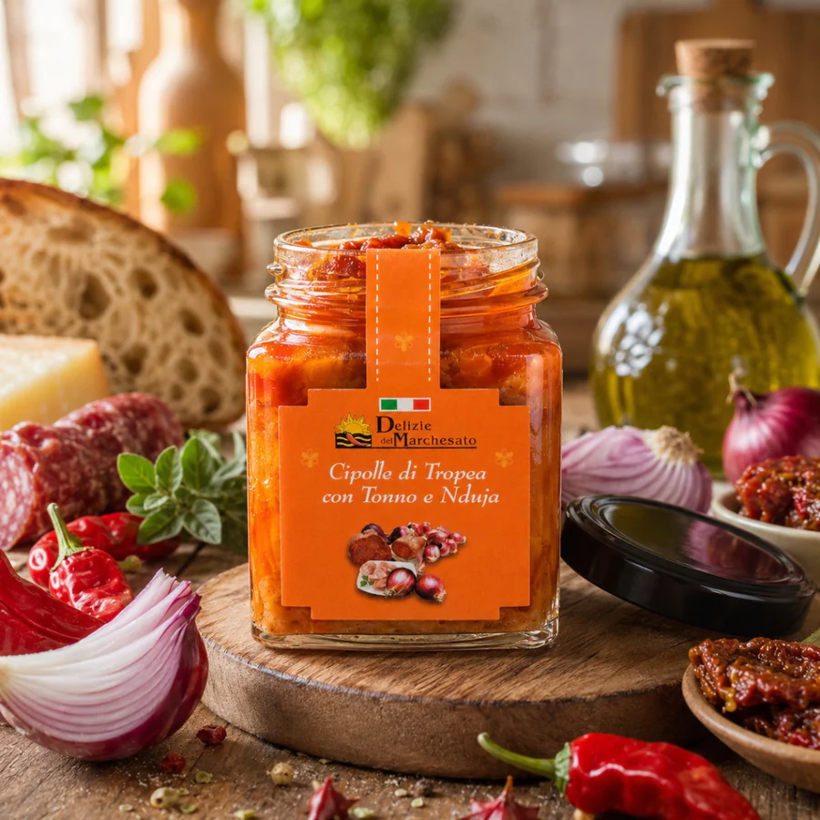 Cipolle di Tropea con Tonno e ’nduja - Delizie del Marchesato