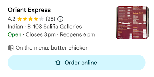 GBP Menu 1