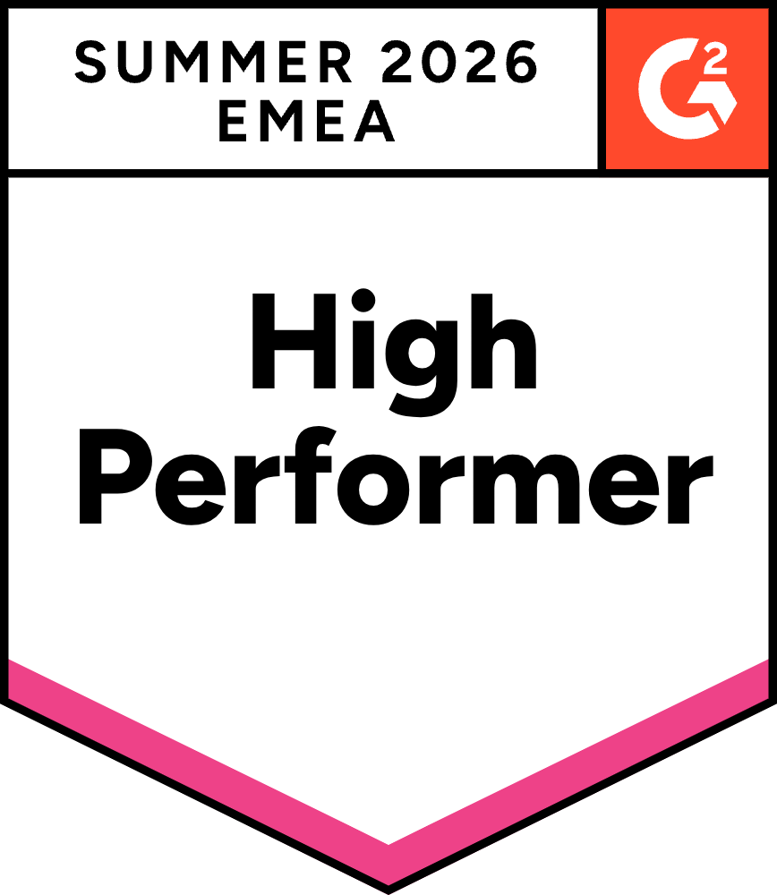 G2 High Performer EMEA badge – Local Listing Management – Summer 2026