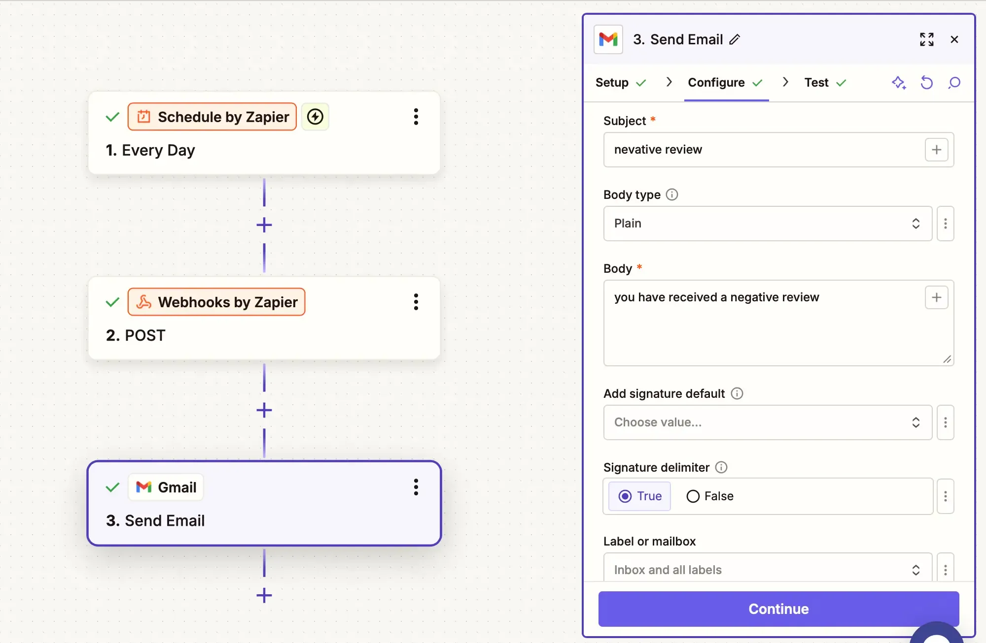 Step 3 Zapier