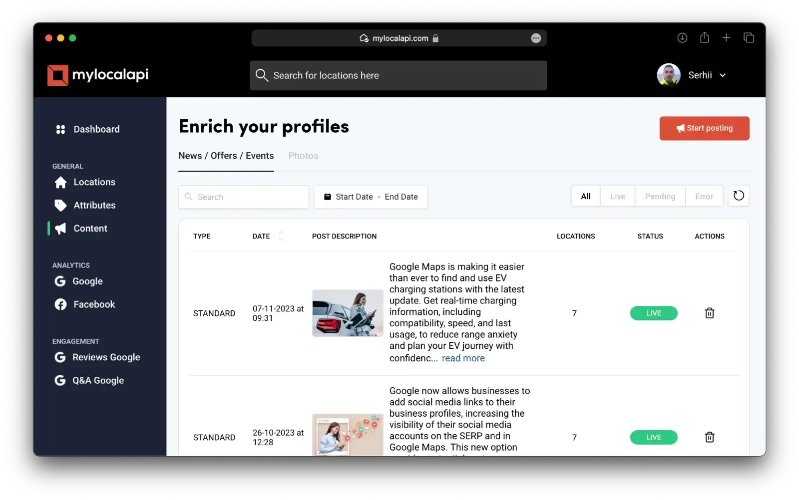 White Label Local SEO Tool - Posting