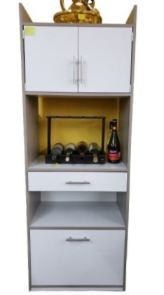 PORTA HORNO MILÁN GRIS C/BLANCO