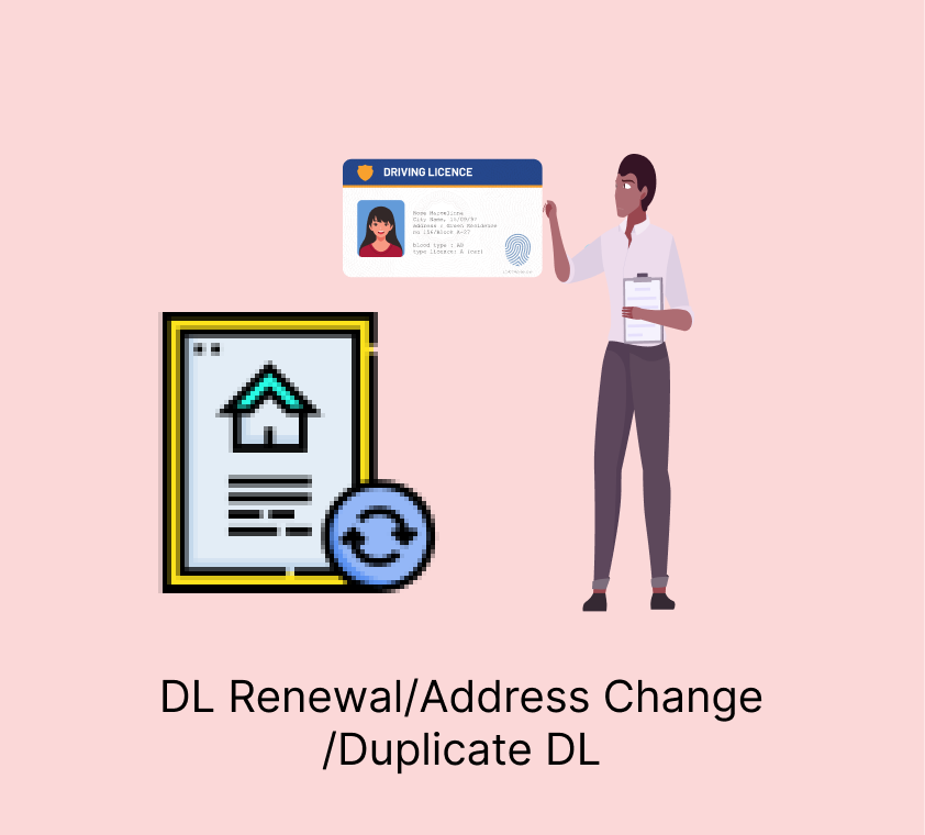 Renewal of DL/ Change of Address/ Duplicate DL  in Shams Motor Driving School