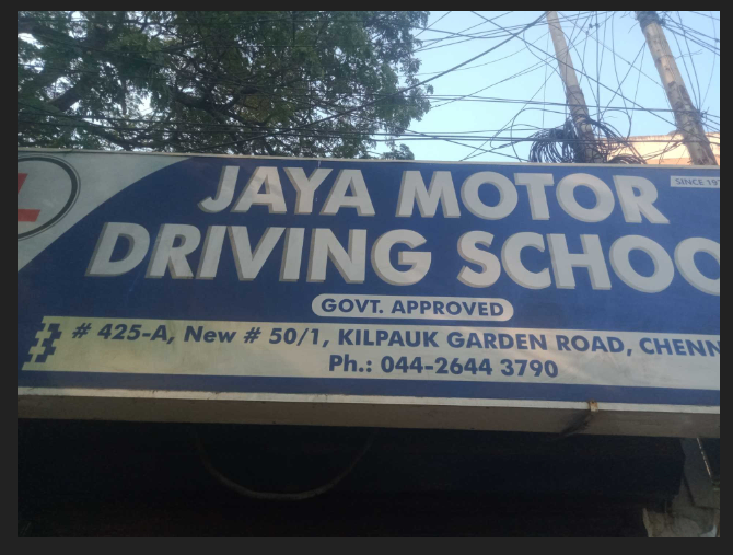 Jaya Driving School in Kilpauk
