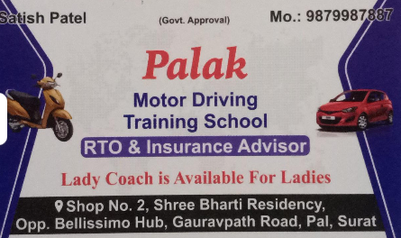 palak motor driving training school in Palanpur