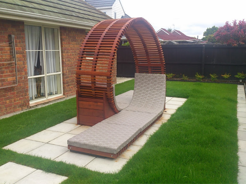 Cedar Double Seater Spiral Deckchair