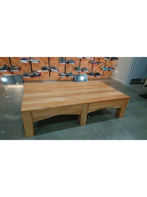 Shop Furniture: Recycled Kauri Bench Seat for Kathmandu Tower Junction 
