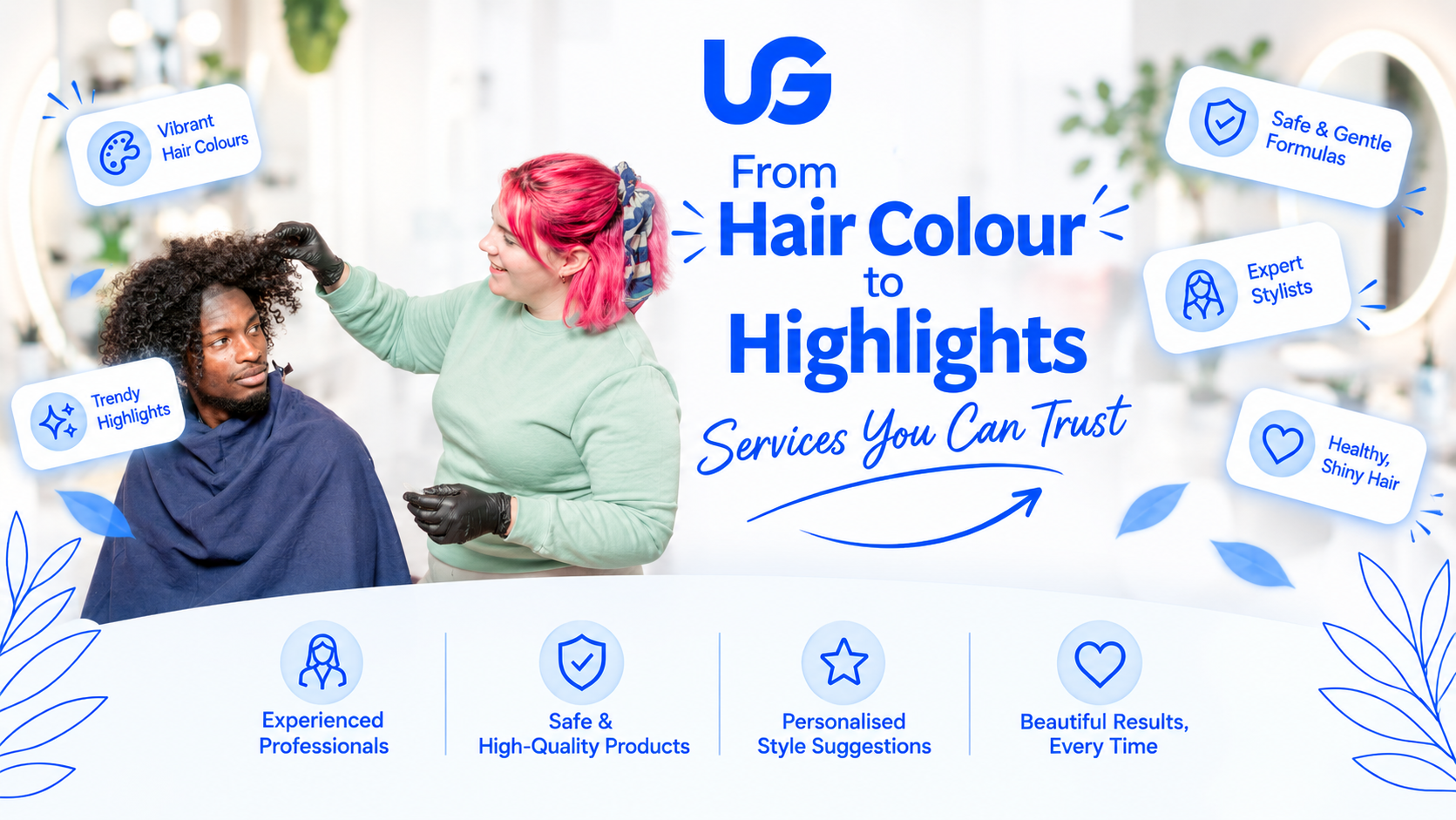 UnlimitedGig gentle hair lightening, tinting, and at-home hair colour service