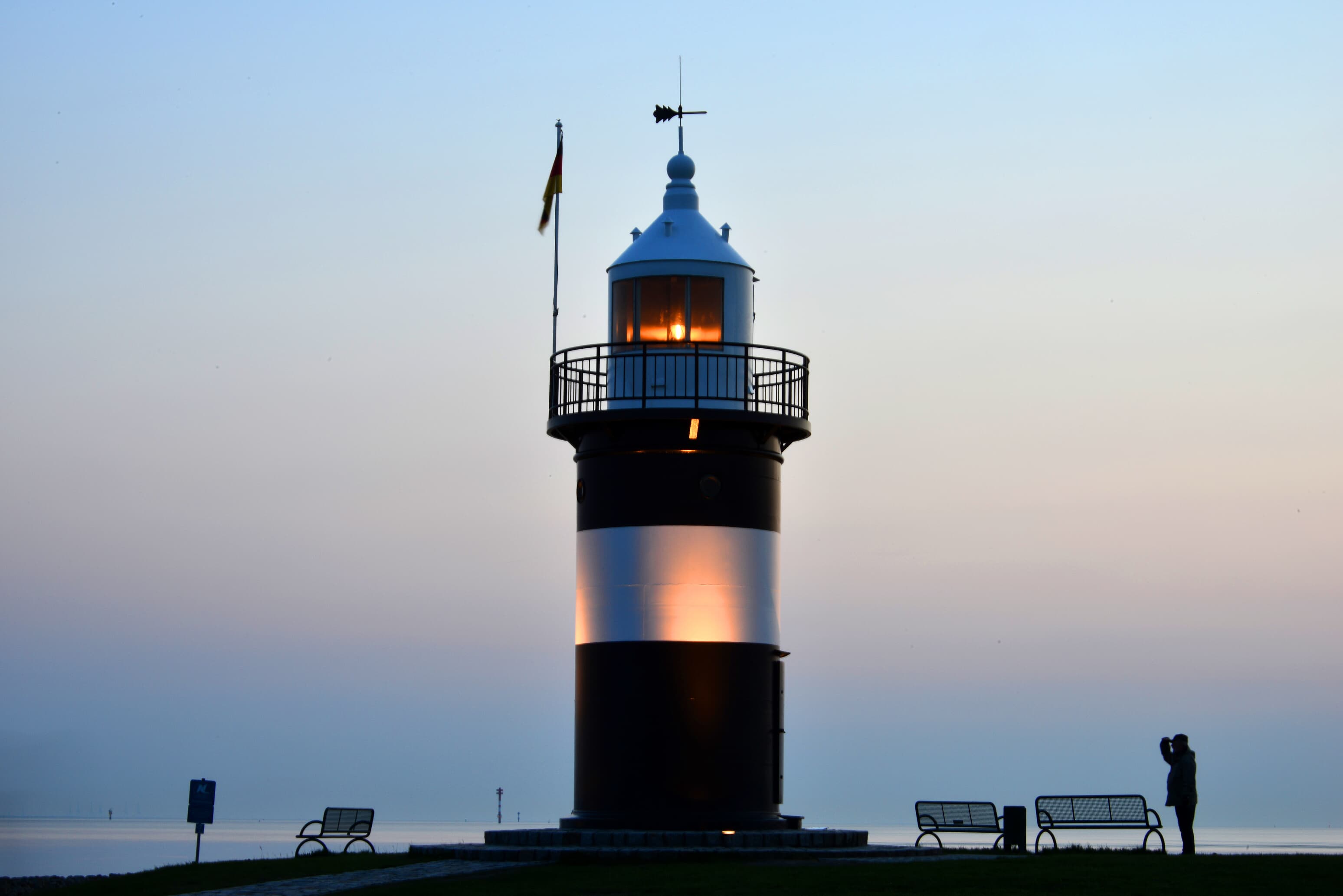 Maritimes Wahrzeichen am Wremer Hafen