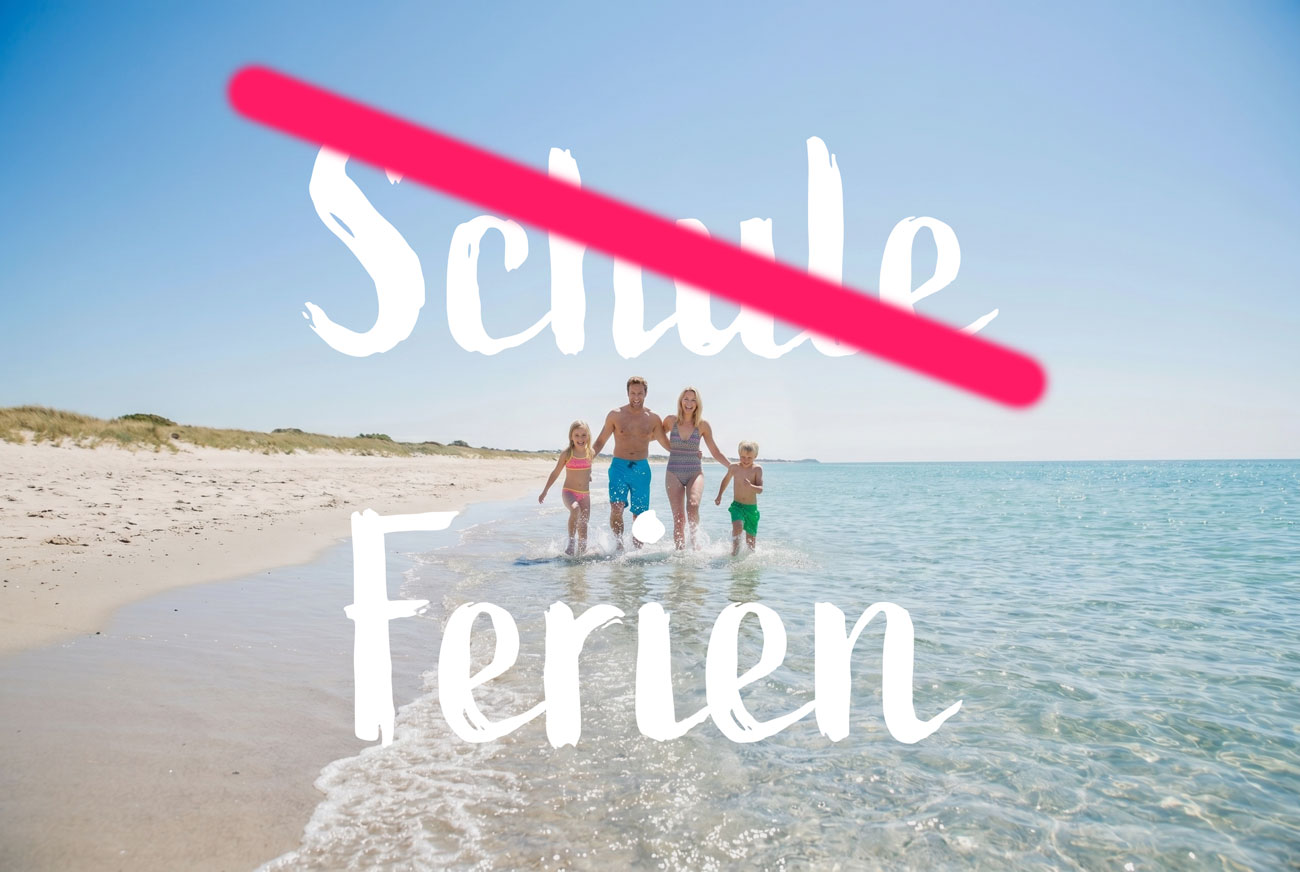 Familie am Strand Sommerferien