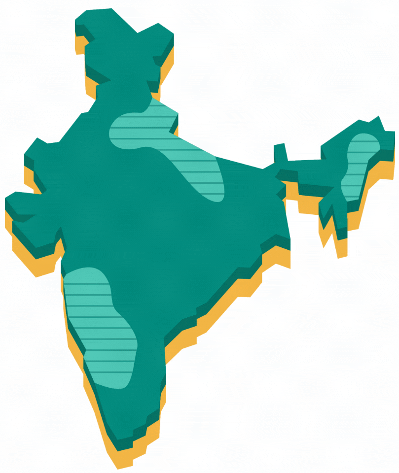 indian map gif showing urzza charging stations