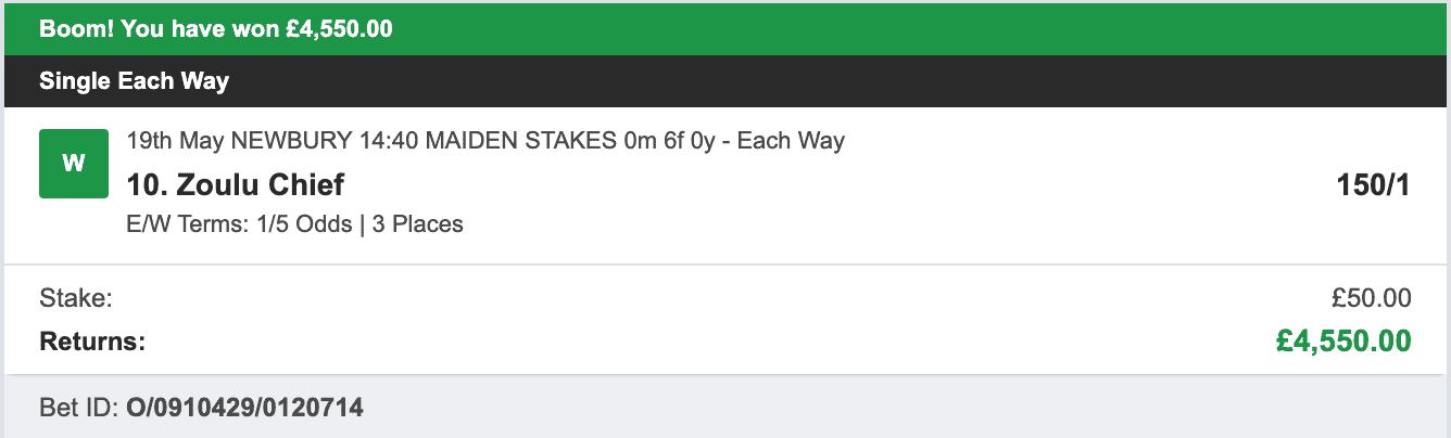 BestSystemBets WON £4,500.00 from £5 Bet