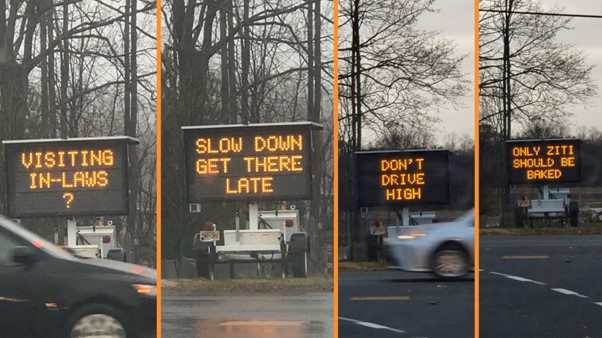Federal Ban on Witty Highway Signs Marks End of a Hilarious Era