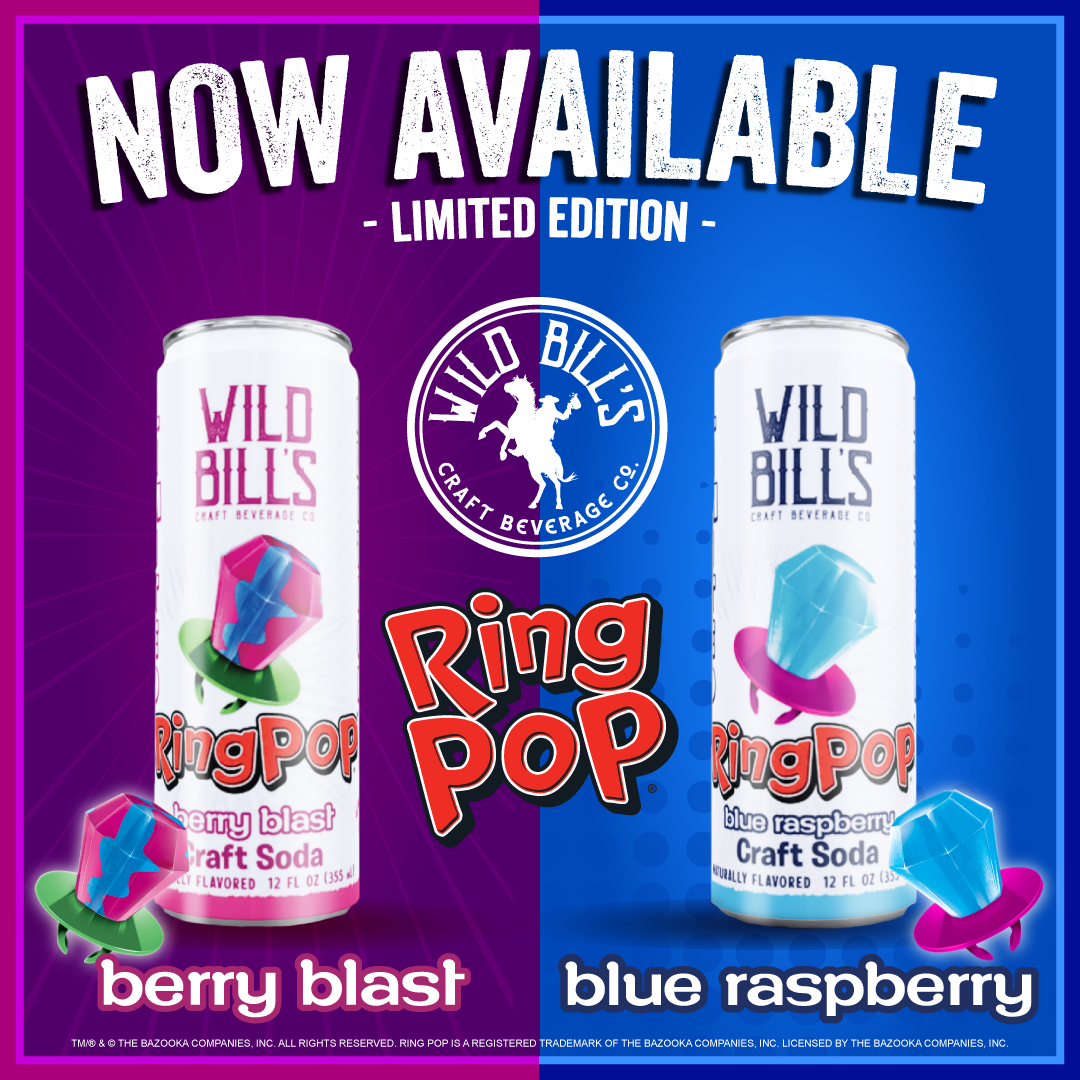 Wild Bill’s Soda Co. Partners with Bazooka Candy Brands to Unveil Nostalgic Limited Edition Ring Pop® Flavors