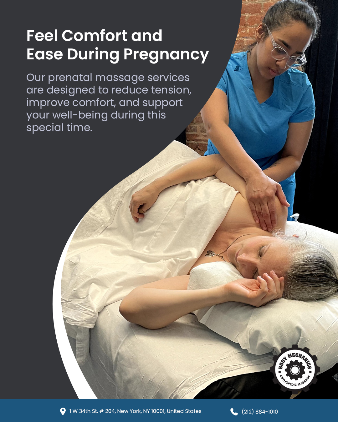 Body Mechanics Orthopedic Massage Provides Safe Prenatal Massage for Expecting Mothers in Manhattan