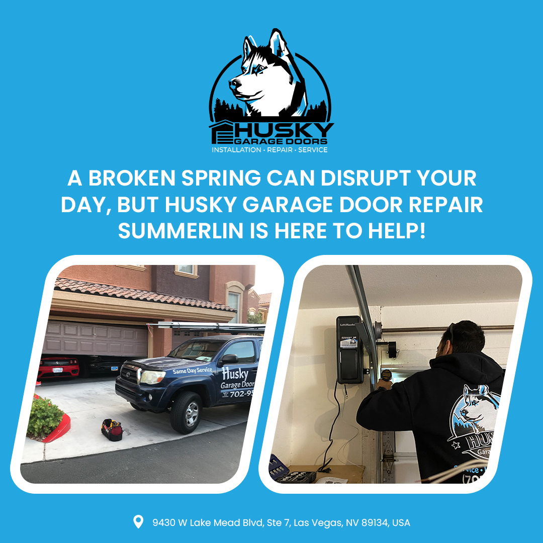 Expert Garage Door Spring Repair Now Available in Las Vegas from Husky Garage Door Repair Summerlin