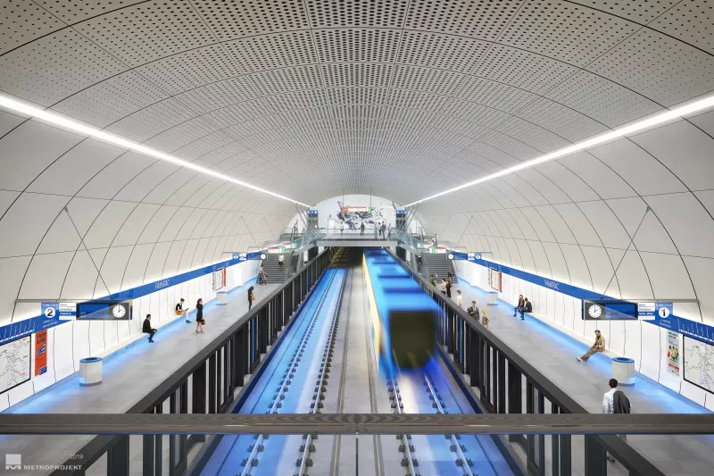 Визуализации станции метро Pankrác