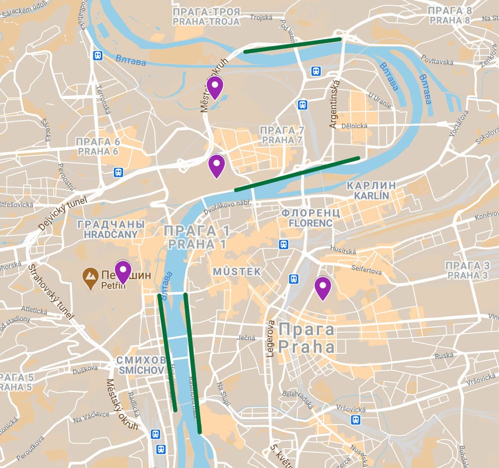 Карта Мест Для Пробежек В Праге