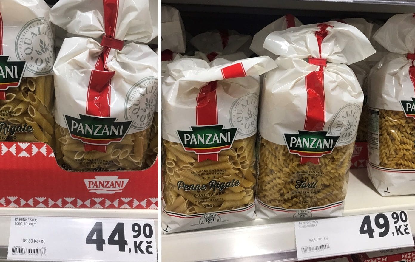 Tesco, макароны Panzani