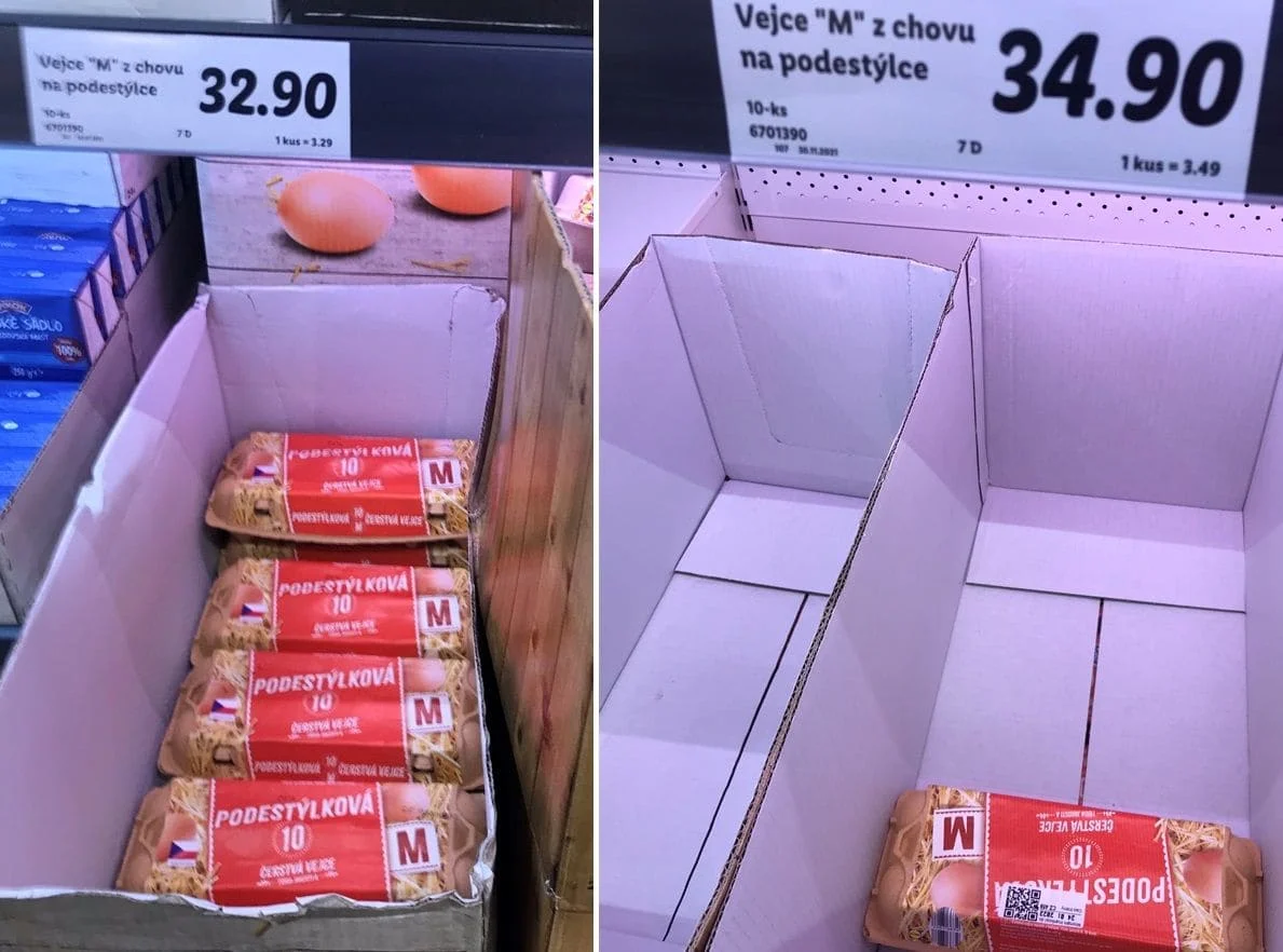 Lidl, яйца