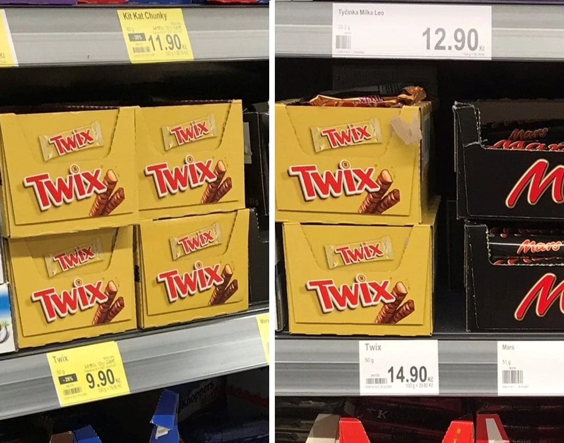 Penny, шоколадный батончик Twix