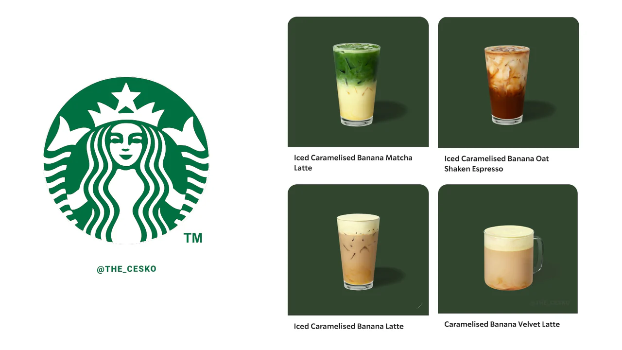 Starbucks в Чехии анонсировал сезонные банановые новинки