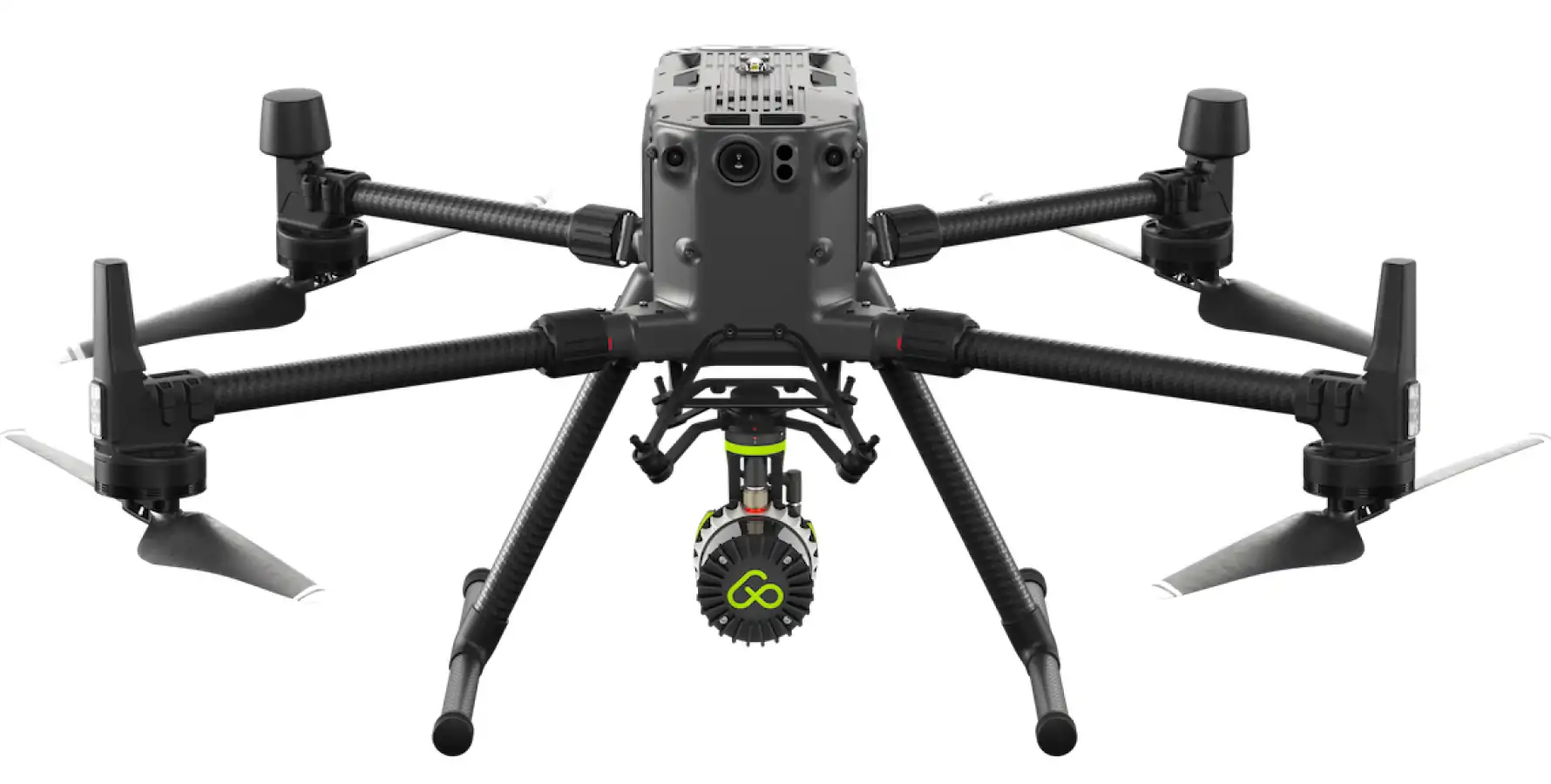 LiDAR hardware mounted on a drone