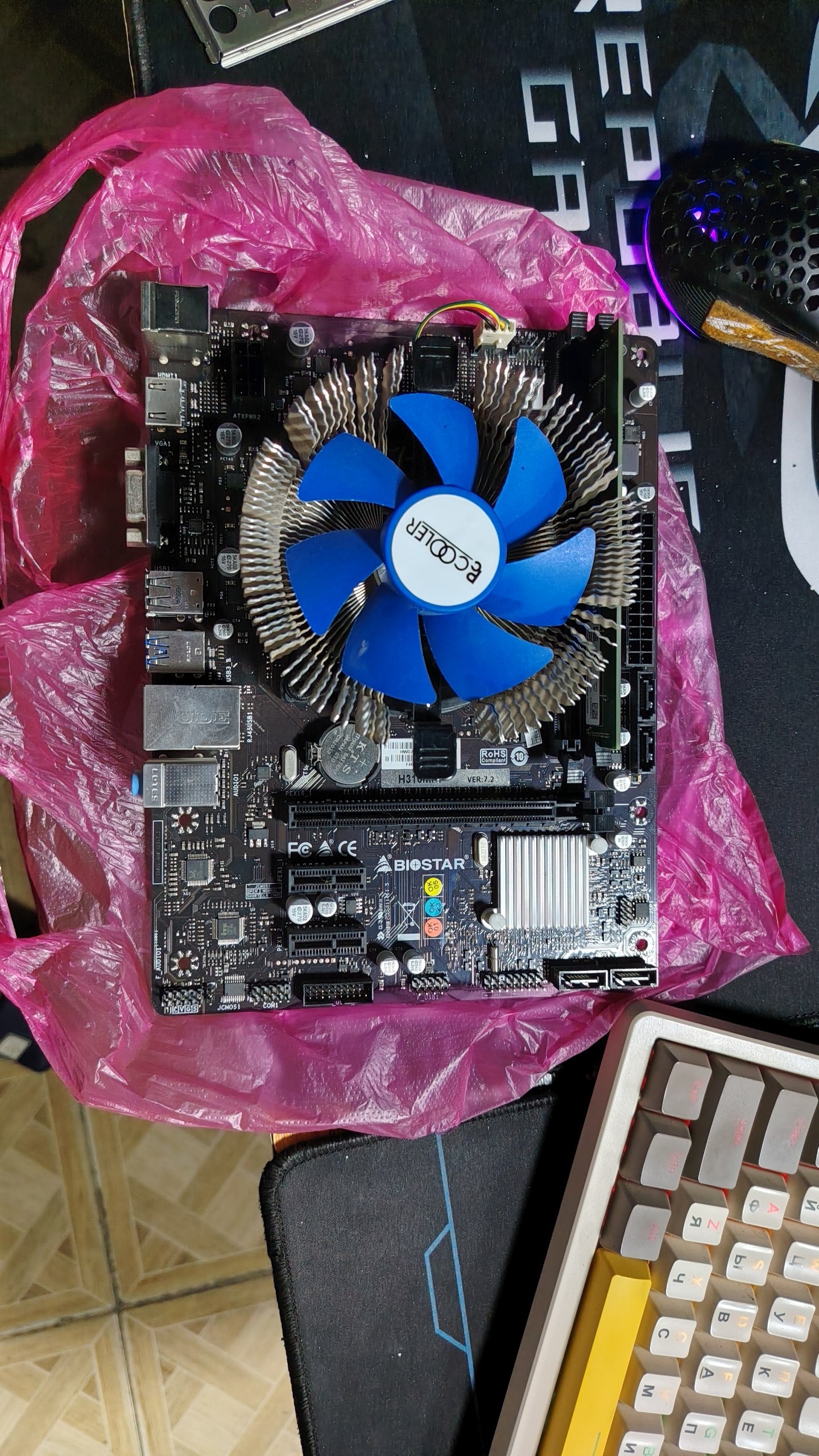 H310 + CPU G5420 + DDR4 8GB — to'liq to'plam