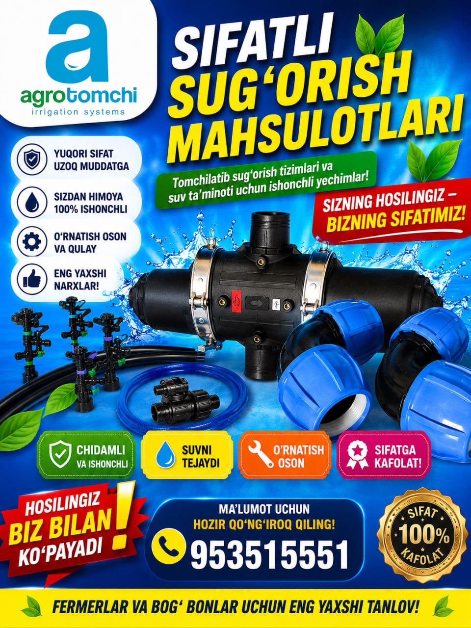 Tomchilatib sug‘orish tizimlari