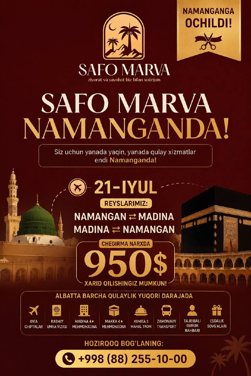 Umra paketi — Naman gacha 950$