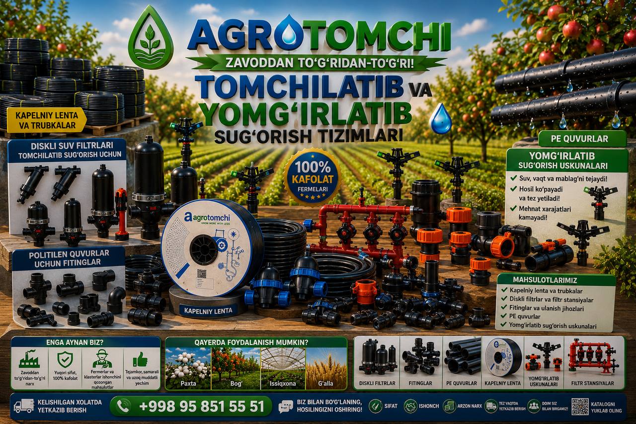 Tomchilatib va yomg'irlatib sug'orish tizimlari