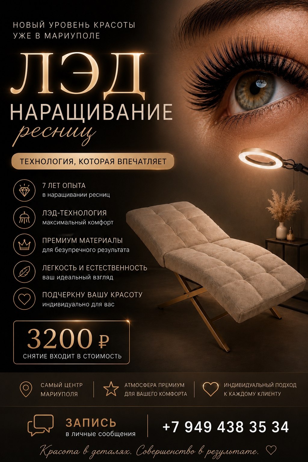 ЛЭД-наращивание ресниц — комфортная процедура
