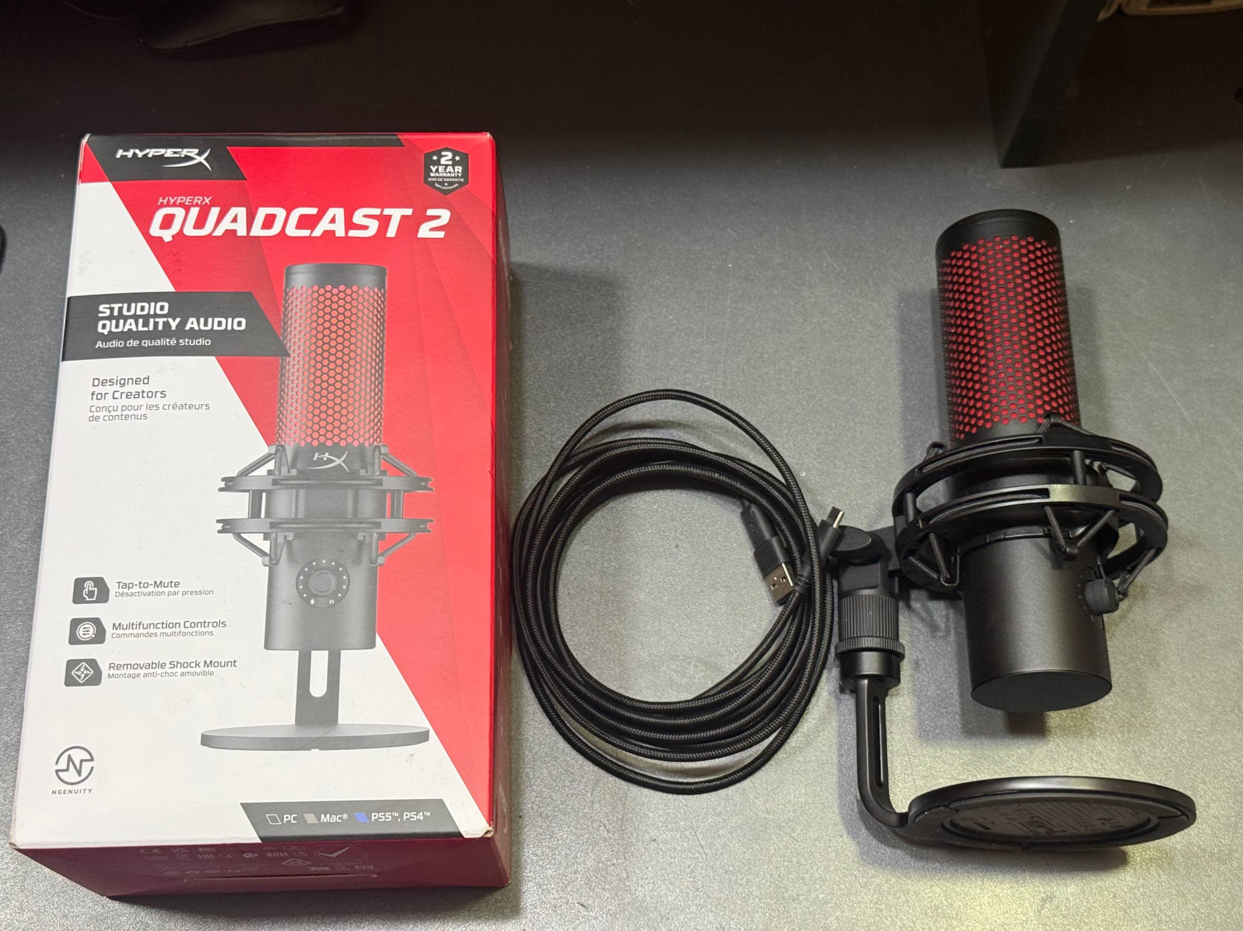 HYPERX QUADCAST 2 — yangi holat