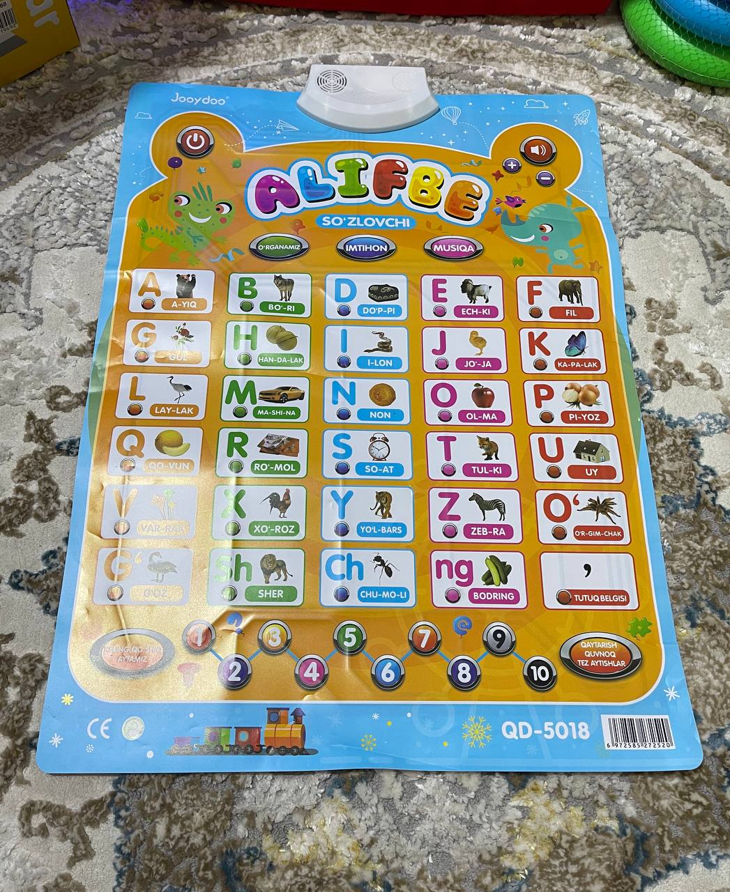 Ovozli plakat — Lotin harflarini o'rganish