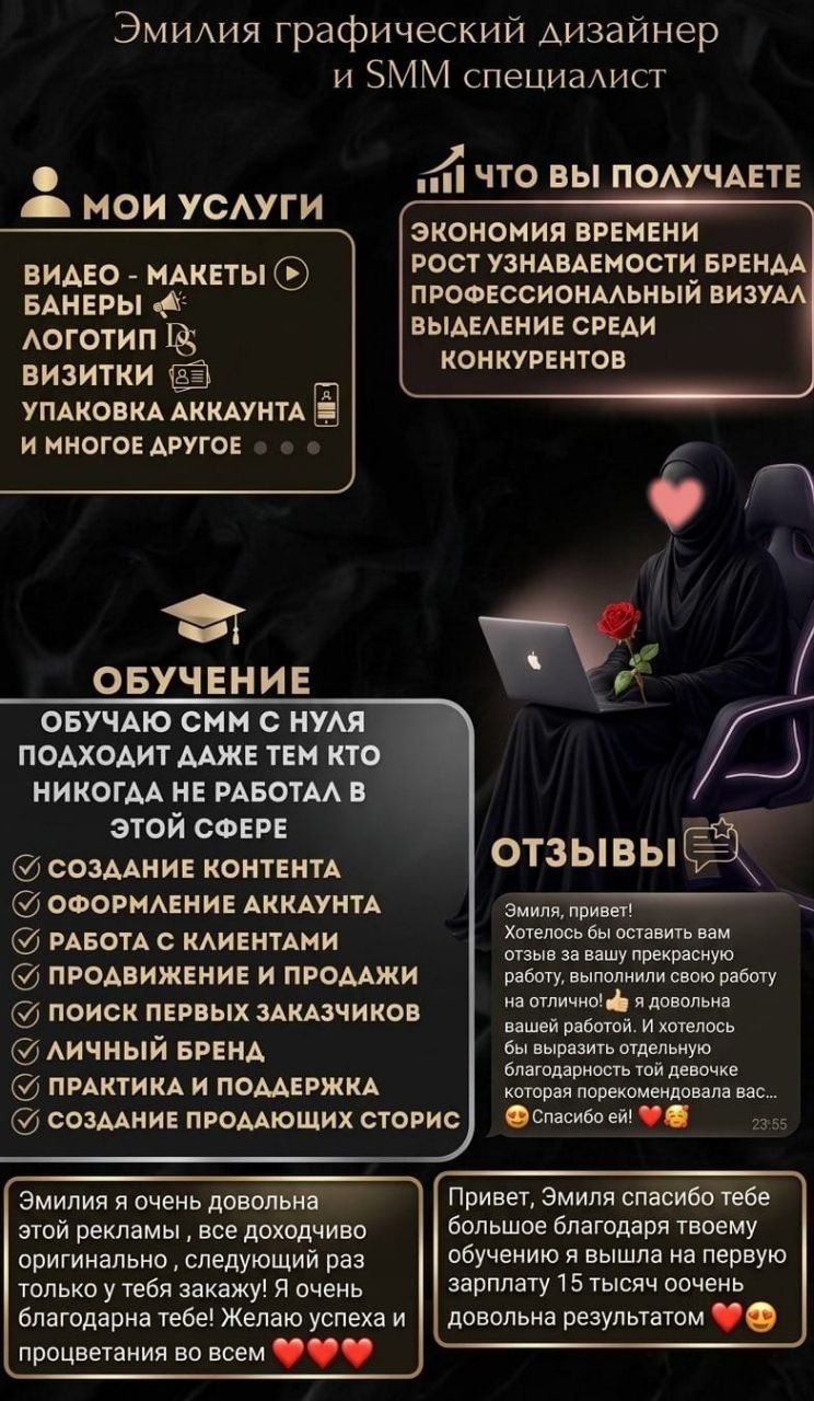 SMM va mobil dizayn bo'yicha xizmatlar