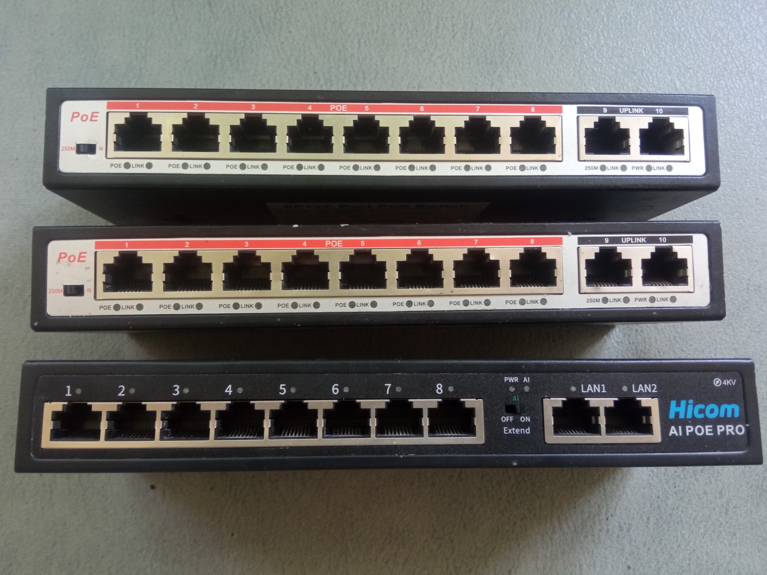 POE switch — bez blok pitany