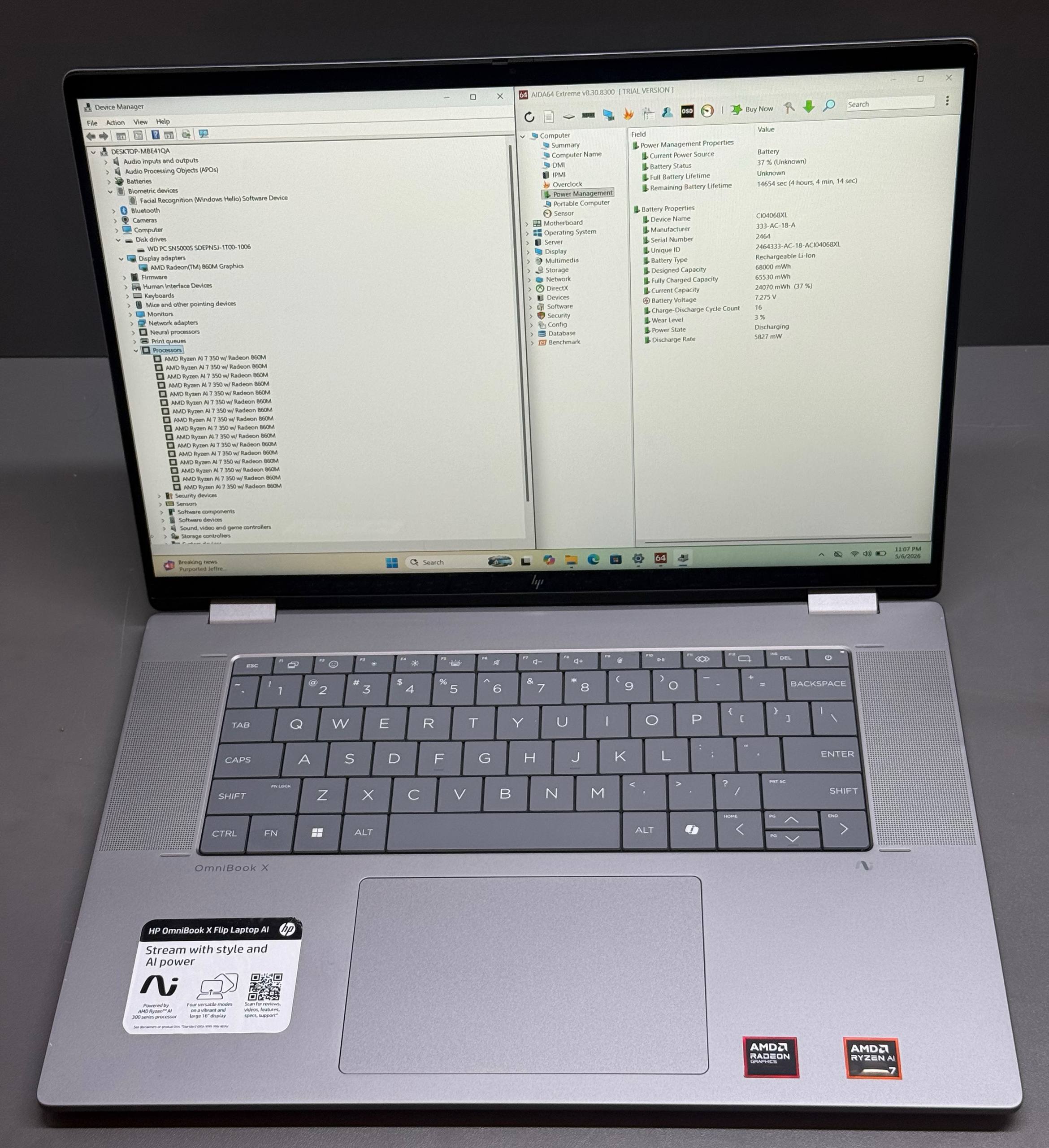 HP OMNIBOOK X — 16' FHD ekran, 24GB RAM