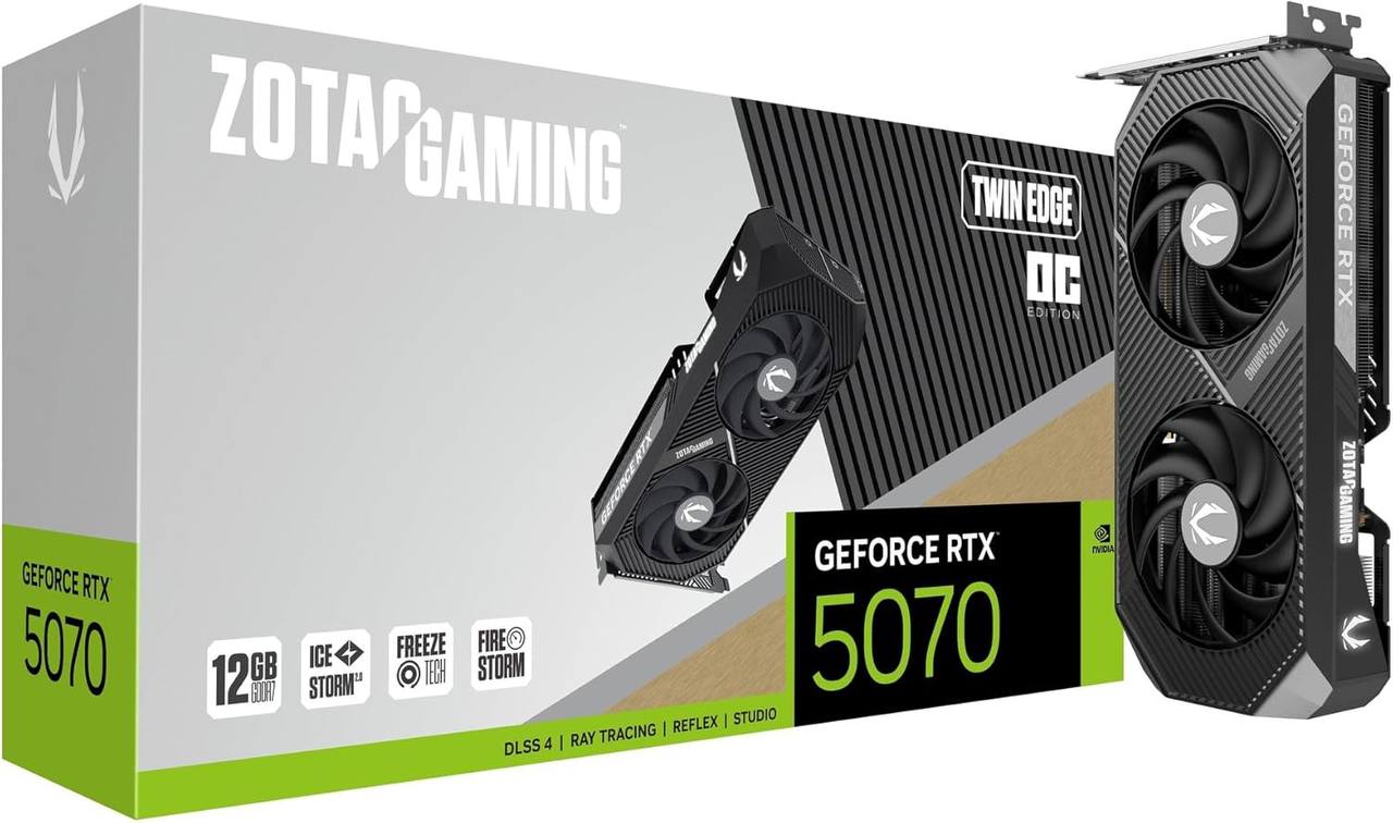 ZOTAC RTX 5070 12GB — to'liq komplekt