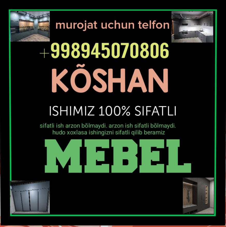 Zakazga mebel yasaymiz
