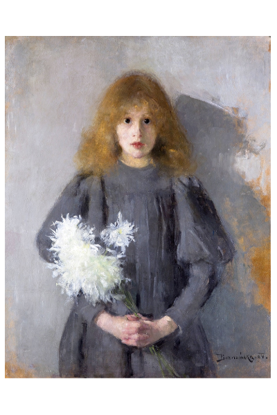 Olga Boznańska, Fille avec chrysanthème (1894)